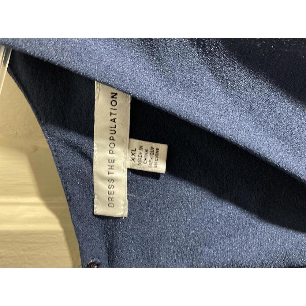 Dress the Population Catalina Fit and Flare Navy Blue A-Line Dress XXL - Picture 5 of 9